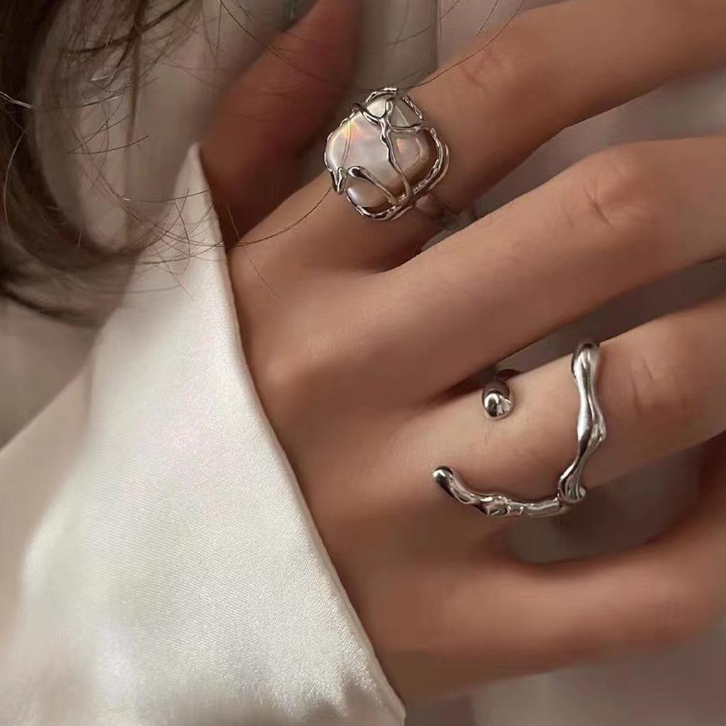 Bague Super Perle Immortelle, Tempérament Design Féminin, Bague d'Index, Bague de Mode Personnalisée