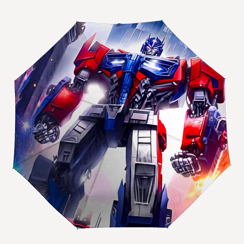 Transformers, Optimus Prime Automatic Opening and Closing, 8 rib Structure Portable Umbrella, Suitable for Men and Women in All Seasons Per
