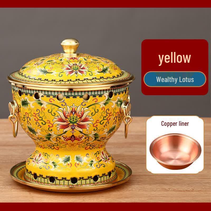 Qiwei Pure Copper Enamel Mini Hot Pot