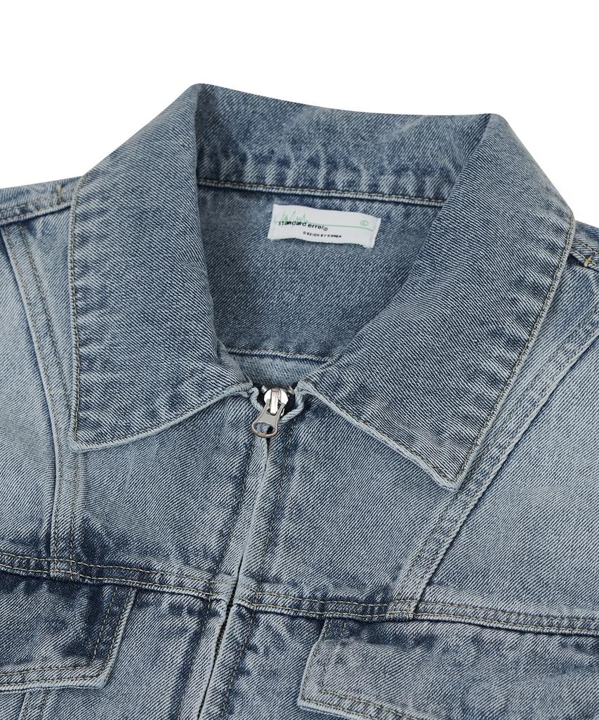 Standarderror 87-Stan119 [Classic] Vintage Washed Work Denim Jacket Light Indigo