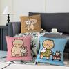 Kot i Królik Kreskówka Spersonalizowany Obraz Tekst Dekoracyjne Poduszki Domowe Prezenty Gospodarstwa Domowego 45x45cm