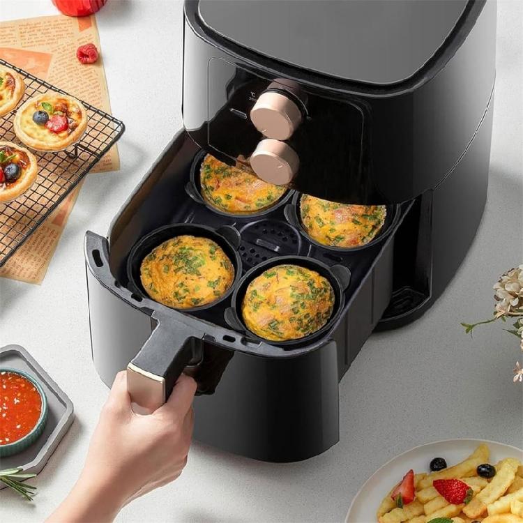 Set of 4 Air Fryer Cupcake Pans Silicone Baking Cups Air Fryer Cake Molds