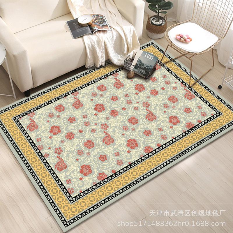 Retro Ethnic Style Carpet, Living Room Floor Mat Bosmia B & B Hotel Carpet Outdoor Tent Mat