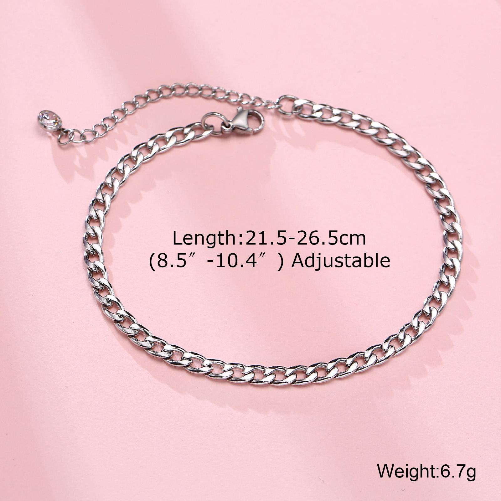 Figaro Chain Anklet,Figaro Chain Ankle Bracelet for Men Women,Everyday Dainty Anklet,Adjustable