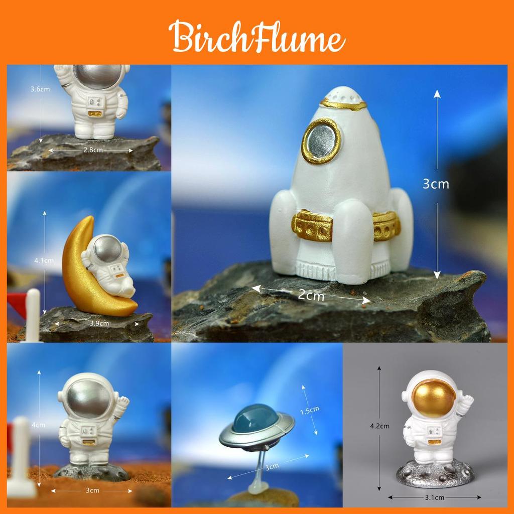 Carina Figurina Astronauta in Resina Decorazione Unica per la Casa Accessorio Topper per Torta Tema Spazio