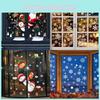 Colorful Christmas Stickers Featuring Santa Claus And Reindeer For Festive Window Displays