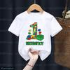 Building Blocks 1-10 Birthday Boys T-shirt Funny Block Graphic Print Toddler T-shirt Gifts Kids Birthday Party Clothing T-shirt