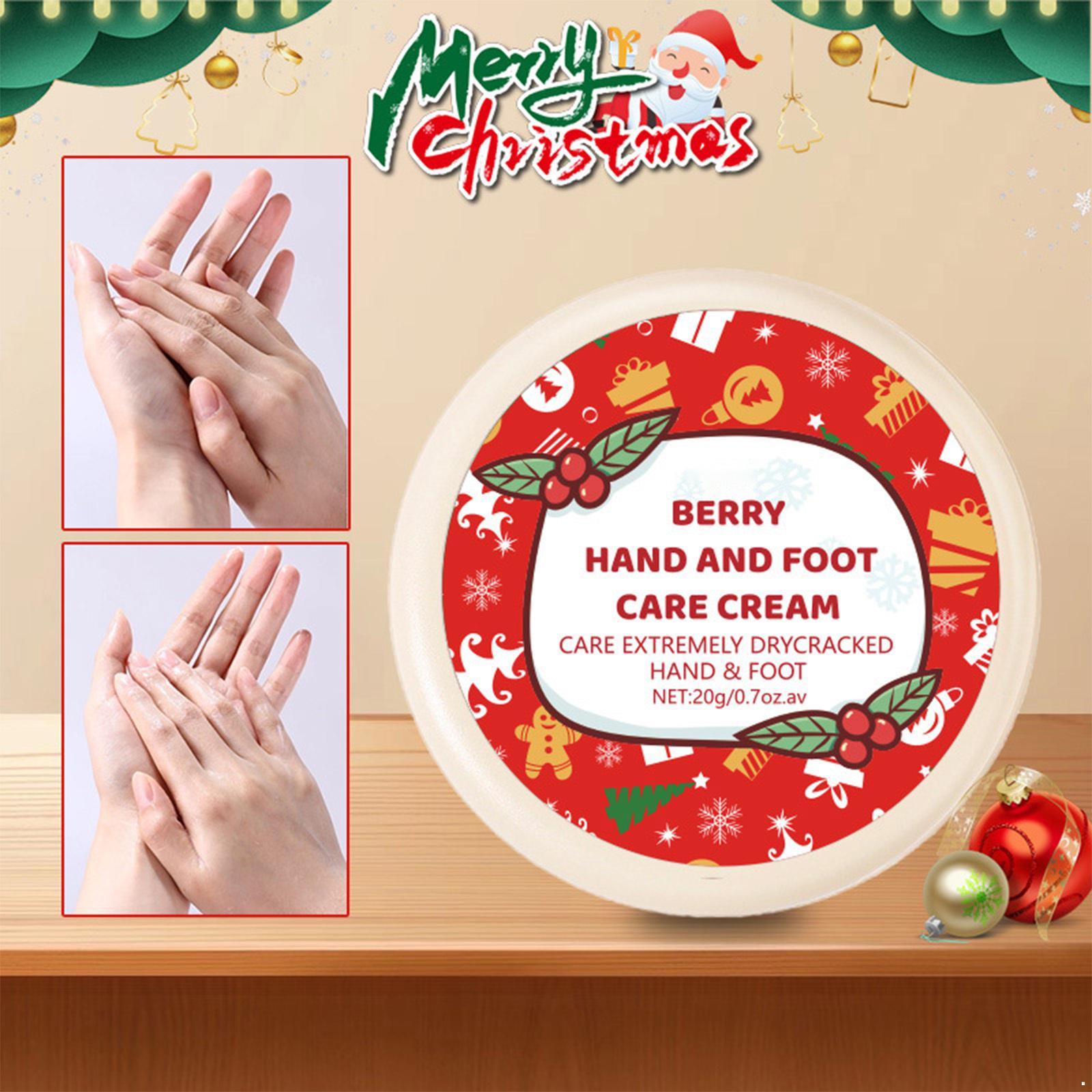 

Festive Hand Foot Cream Gift Set Moisturizing Lotion for Dry Skin Christmas Stocking Filler for Women Men All Skin Types One Size червоний