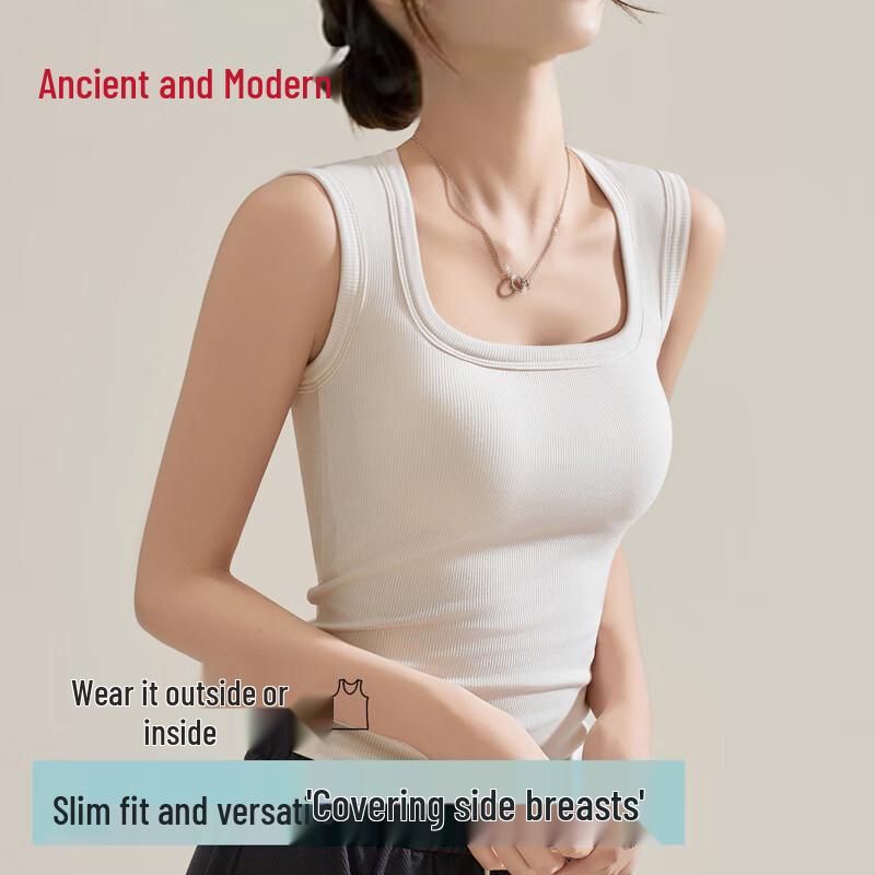 GUJIN Women s U-Neck Ribbed Camisole L (approx. 94-127 lbs)
