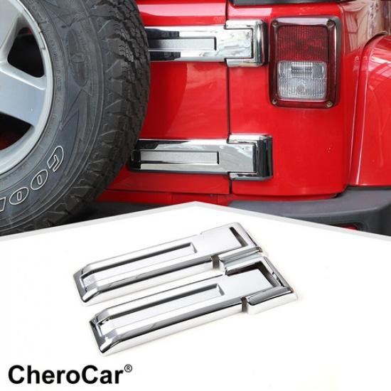 Chrome Tailgate Hinge Cover Trim Protector For 2007-2017 Jeep Wrangler JK JKU