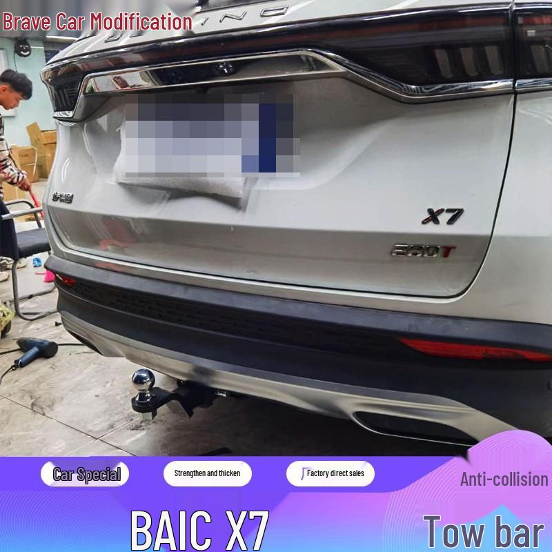 BAIC X7 Trailer Hook: Off-road Rear Bumper Bar with Thickened Square Hole