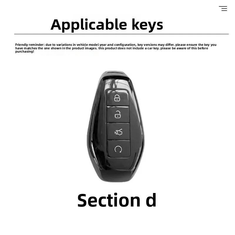 Fit For Denza N9 Auto Specialized High-End Metal Key Fob Cover Bag Protective Cover Key Fob Chain Premium Grade Auto Interior Accessory