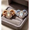 1Pcs Unisex Rhinestone Charming Year Of The Goat Zodiac Animal Party Brooch Pins Beautiful Goat Brooches For Women