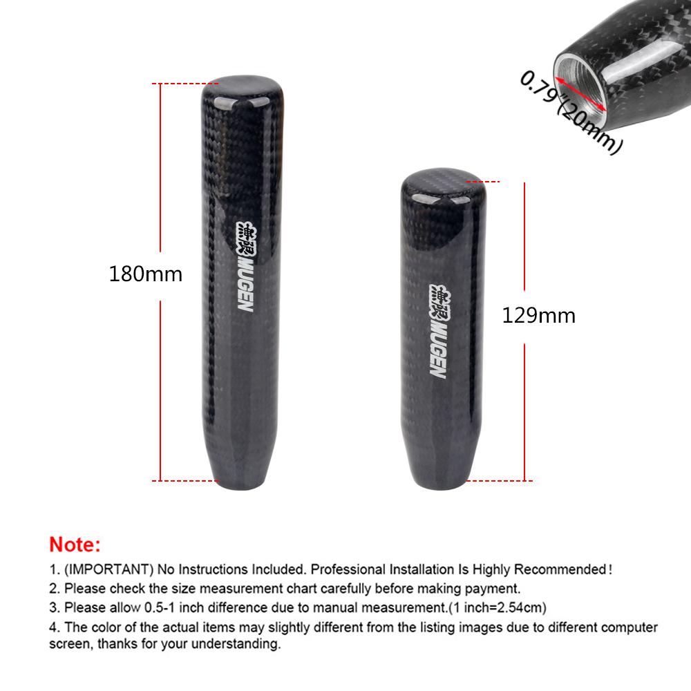 5/6 Speed Carbon Fiber Style Gear Shift Knob JDM Universal Shape Manual Transmission Shifter Lever Knob 8MM 10MM 12MM