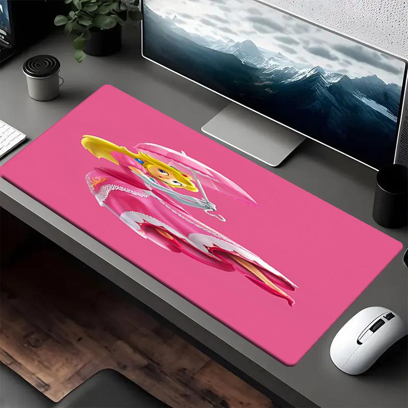 Princess Peach Theme Mouse Pad, Non Slip Rubber Base, Multifunctional Office & Home Decor, Perfect for Workspace Personalization.