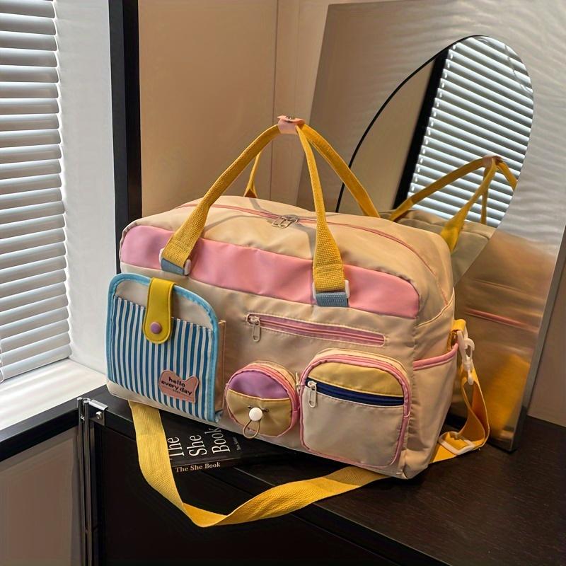 1Pc Travel bags Luggage bags Dopamine yoga swimming fitness bags Women's short business trips Boarding travel bags Lightweight luggage storage bags