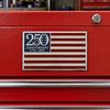 250th Anniversary Flag Metal Emblem Patriotic Red Blue White Auto Badge 1776-2026 America