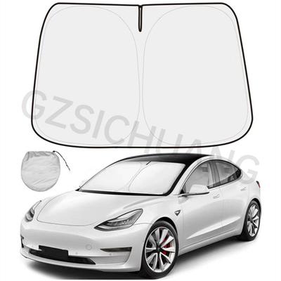 Car Windshield Sun Shade Covers Visors Front Window Sunscreen Protector Parasol Coche For Tesla Model 3 Y Sunshade