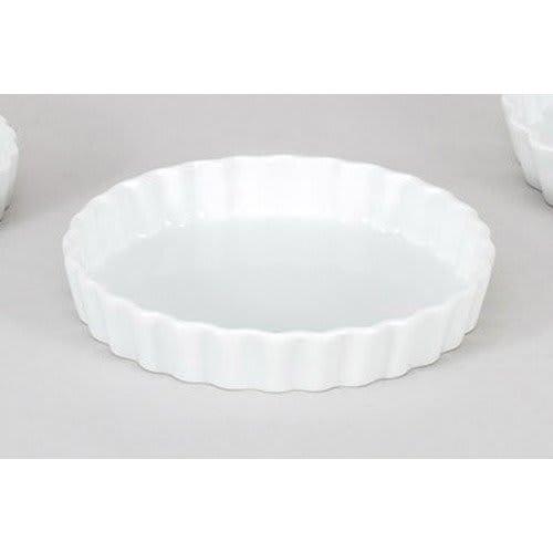Luna White 23cm Pie Plate, Small, 23 x 3.2cm, Imported [For restaurants, inns, and other dining establishments]
