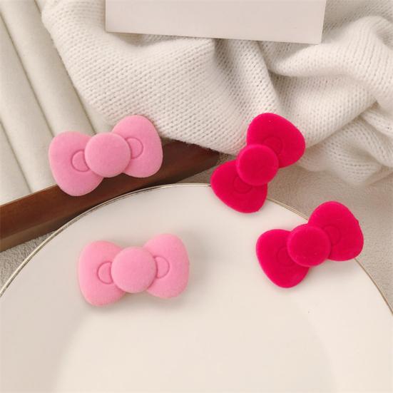 1 Pair Hair Clips Bowknot Heart Star Shape Hair Pins Velvet Material Cover Side Bangs Hairpins Hair Accessories