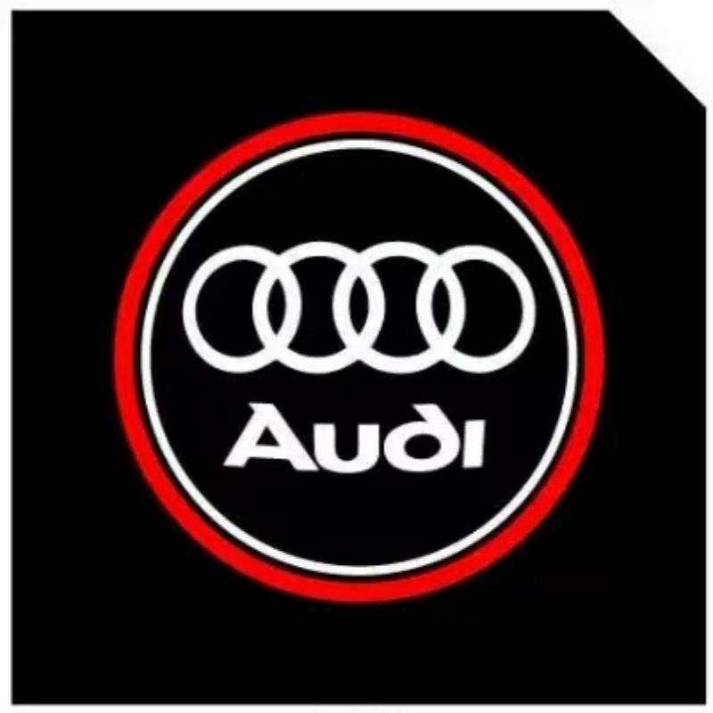 For Audi 8L 2PCS for Audi RS S LINE S3 S4 S5 Quattro Q7 Q5 A3 A5 A7 A6L A4L A8L R8 LED Car Door HD Laser Projector Lights Door Welcome Lamp
