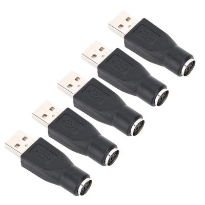 5 ADET USB Erkek - PS 2 Dişi Adaptör Dönüştürücü, PS 2 Arayüzlü Klavye Fare için