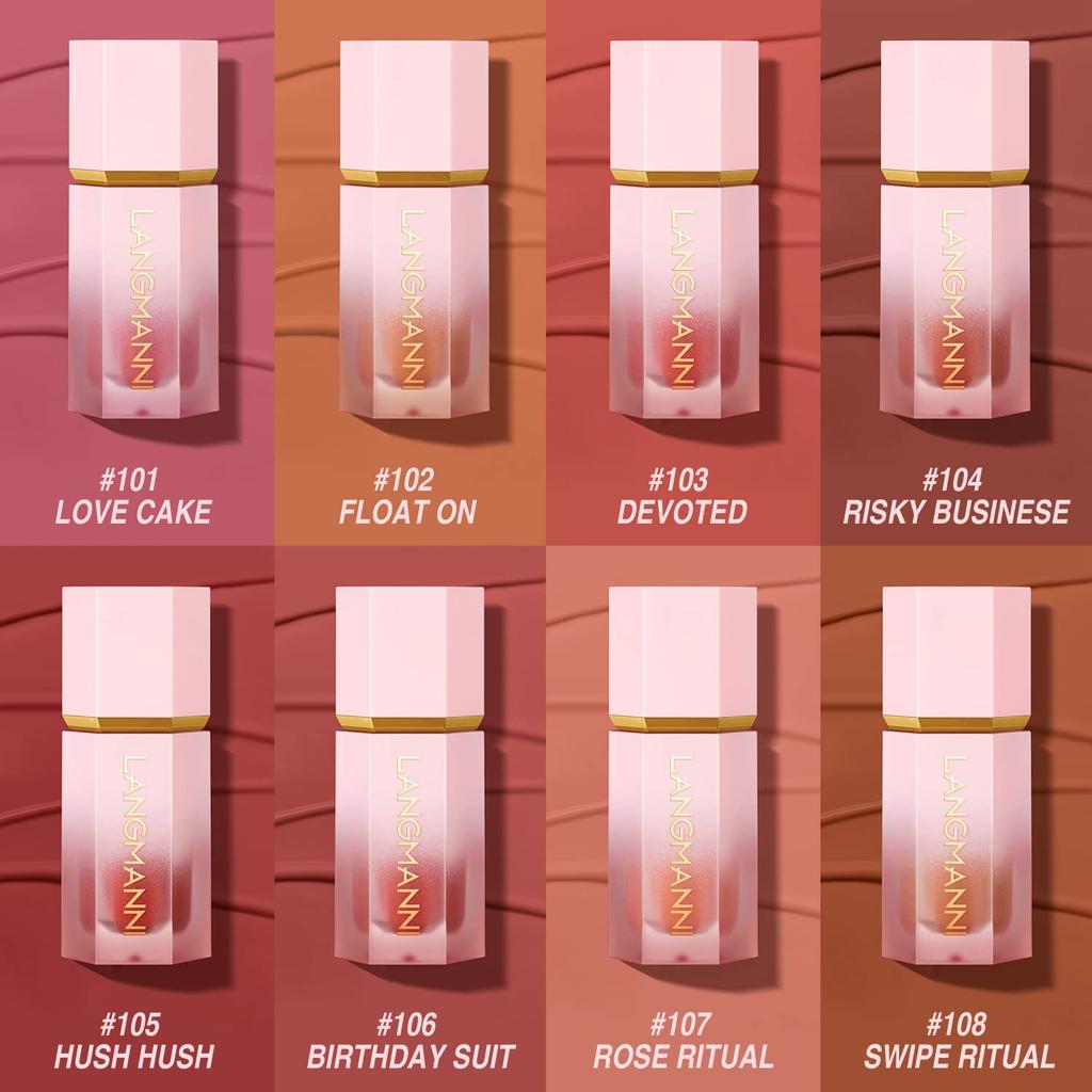 Cheek Gel Cream Liquid Cheek Makeup, Soft, Lightweight, Breathable, Long-Wearing, Smudge-Proof, Natural Look, Skin Tint Cheek Makeup (#Set)