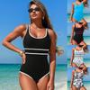 Women Tight Solid Color One Piece Racing Sports Swimsuit European American Style