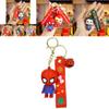 Adorable Marvel Cartoon Spiderman Couple Keychain Rubber Key Accessories