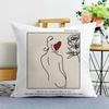 Morandi Simple Printed Decorative Pillowcase Bedroom Living Room Square Cushion Pillowcase