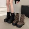 Retro versatile short boots women's spring new sweet and cool babes fashion versatile and thin trousers Martin boots