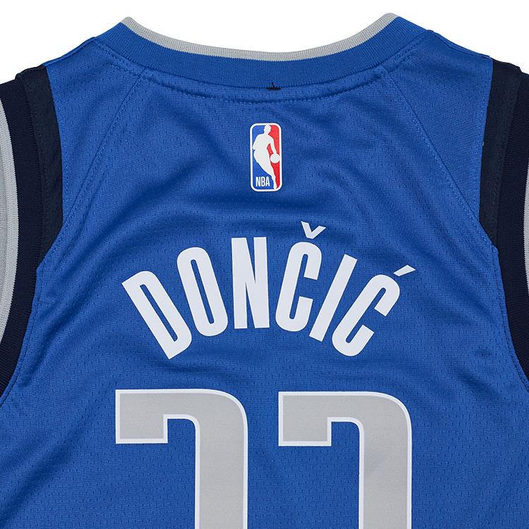 Nike NBA Youth Printed Quick-Dry Basketball Jersey Dallas Mavericks Doncic 77 Kids jersey Blue DR0866-480