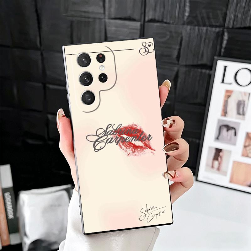 CR66 S-Sabrina C-Carpenter Soft Phone Case for Samsung Galaxy S26 S25 Edge S24 Ultra S23 Plus S22 S21 FE S20 Black Cover Back Sh