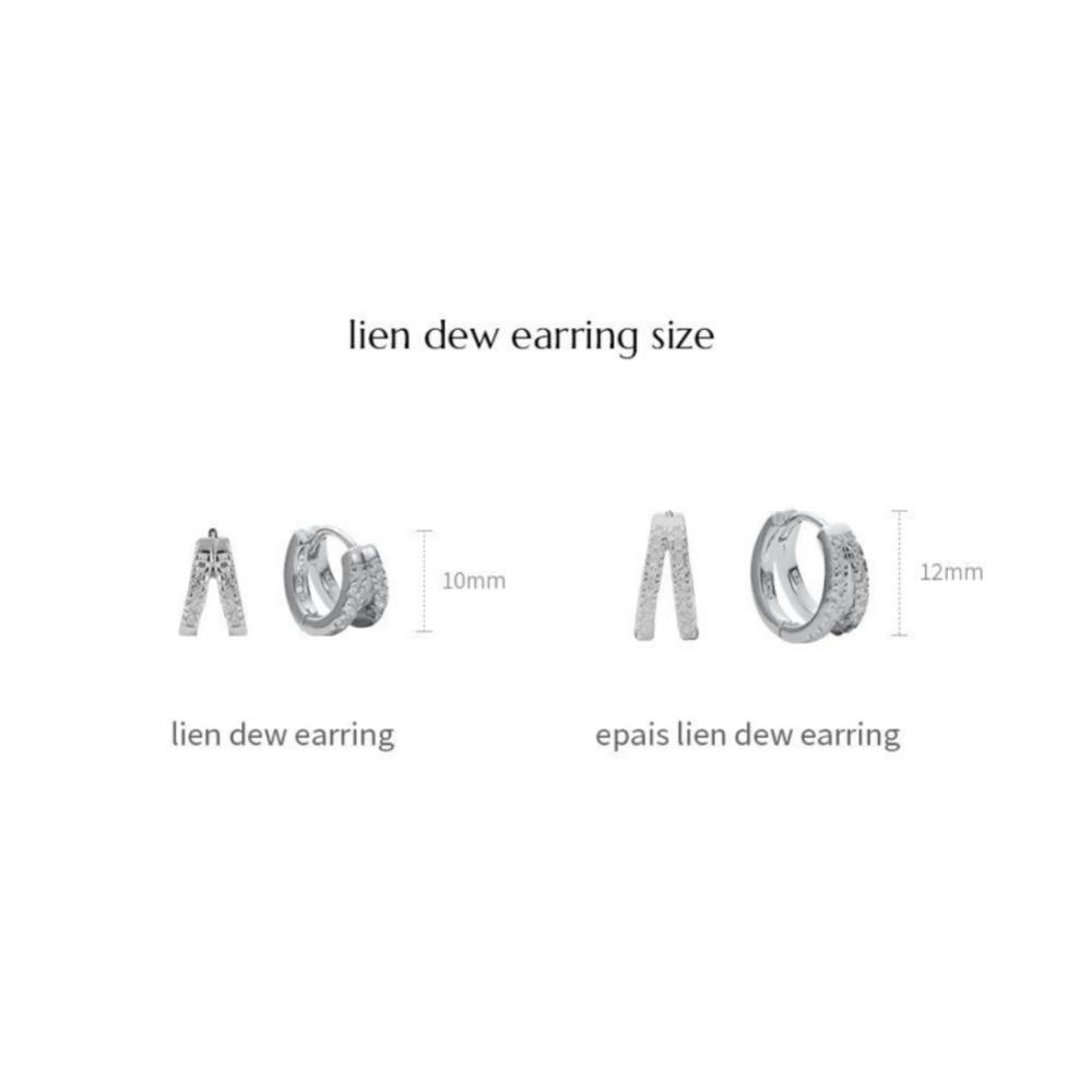 VERTE 925 Silver Dew Earring   deux.Silver.204