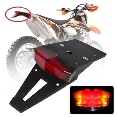 12V Universale Moto Moto da Cross Parafango Posteriore Freno Coda Segnale Luce LED Lampada