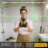 FAAOTU 089LG 12 Lines 3 Sides 360 Degree Vertical 12V Lithium Battery Laser Level Horizontal Green Meter Outdoor