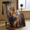 Tiger Digital Printing Flannel Blanket Soft Sofa Blanket Lazy Shawl Travel Portable Blanket Factory Wholesale