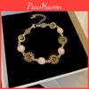 Sonnenthematischer Schmuck Handkette mit Imitationsperlen und funkelnden Strasssteinen für Damen