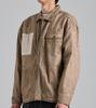 Button Seoul Vintage Pigment Washed Jacket (Light Beige)