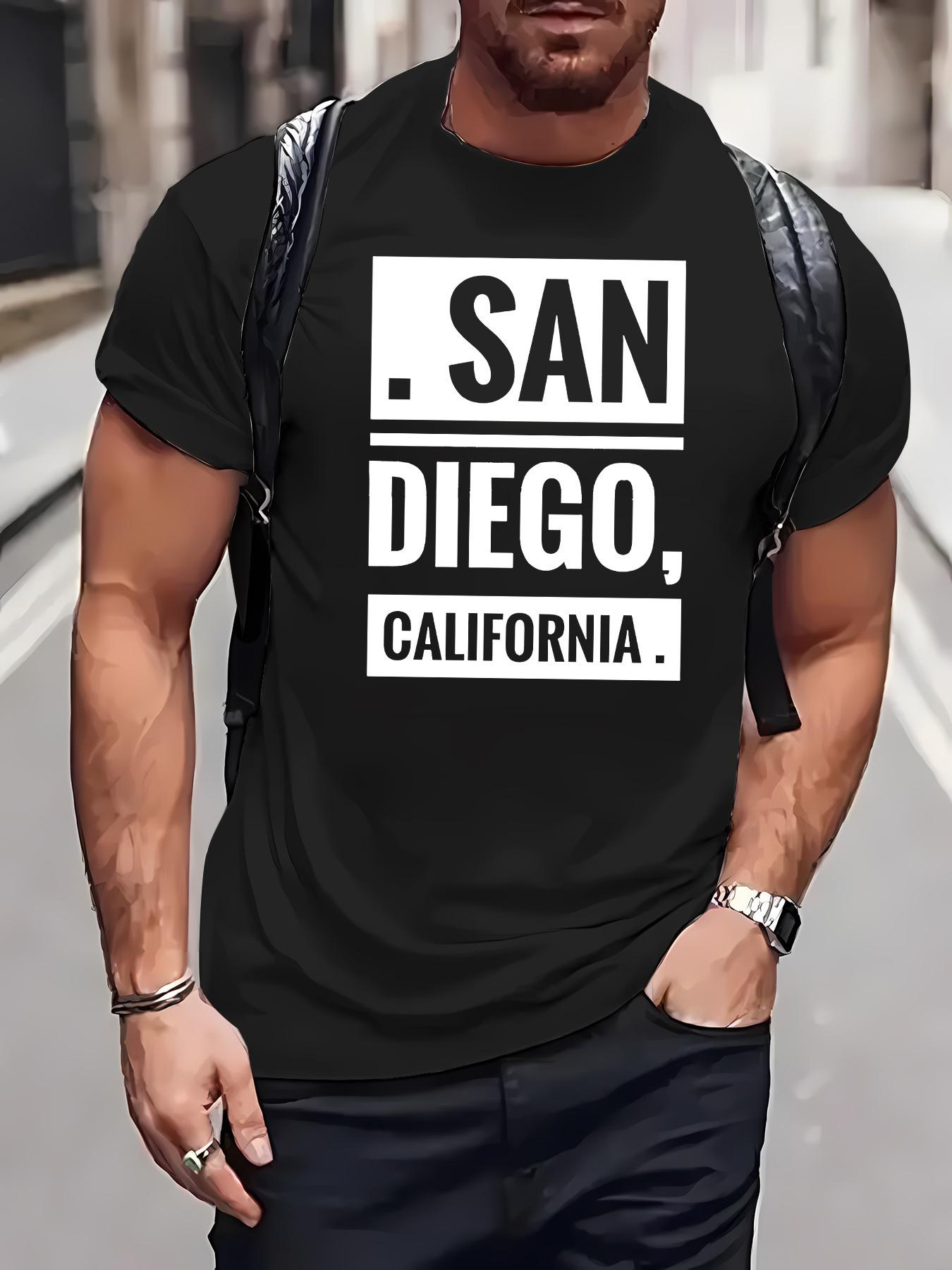 Casual Crew Neck T-shirt with San Diego XXL