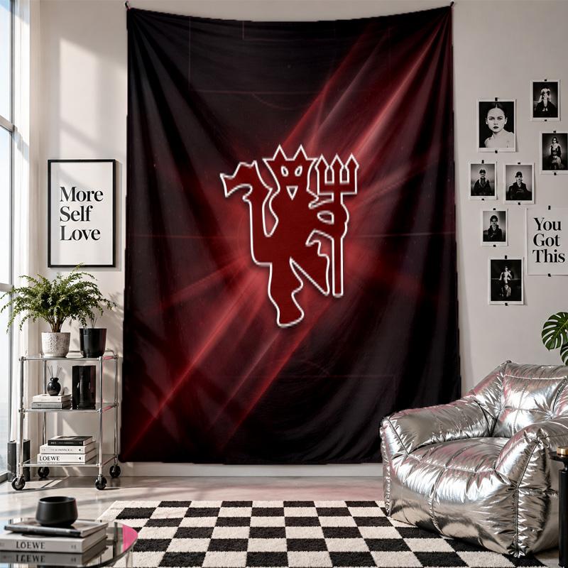 Manchester United FC Wall Tapestry Home Decor Wall Hanging Cloth for Bedroom Living Room Background