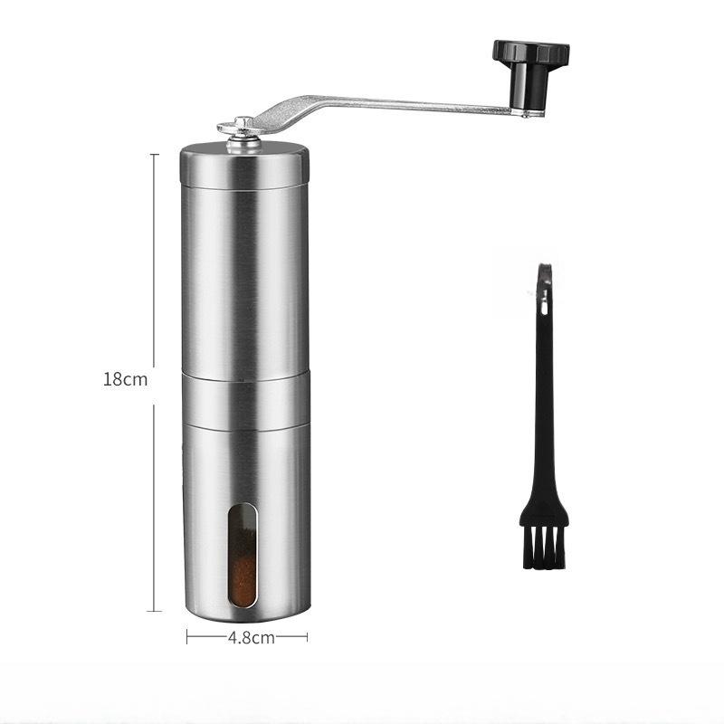 Manual Coffee Grinder Portable Stainless Steel Burr Coffee Bean Grinder with Ceramic Grinding Burr for Espresso Travel