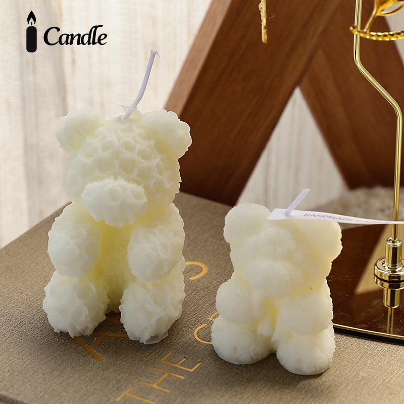 Souvenir Creative Rose Bear Home Ornament Fragrance Premium Atmosphere Send Muse Birthday Gift Scented Candles