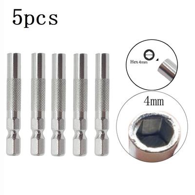 5 Stück Sechskant 6,35 mm 6,35 mm 1/4" Einsatz Chrom-Vanadium-Stahl Elektroschraubendreher