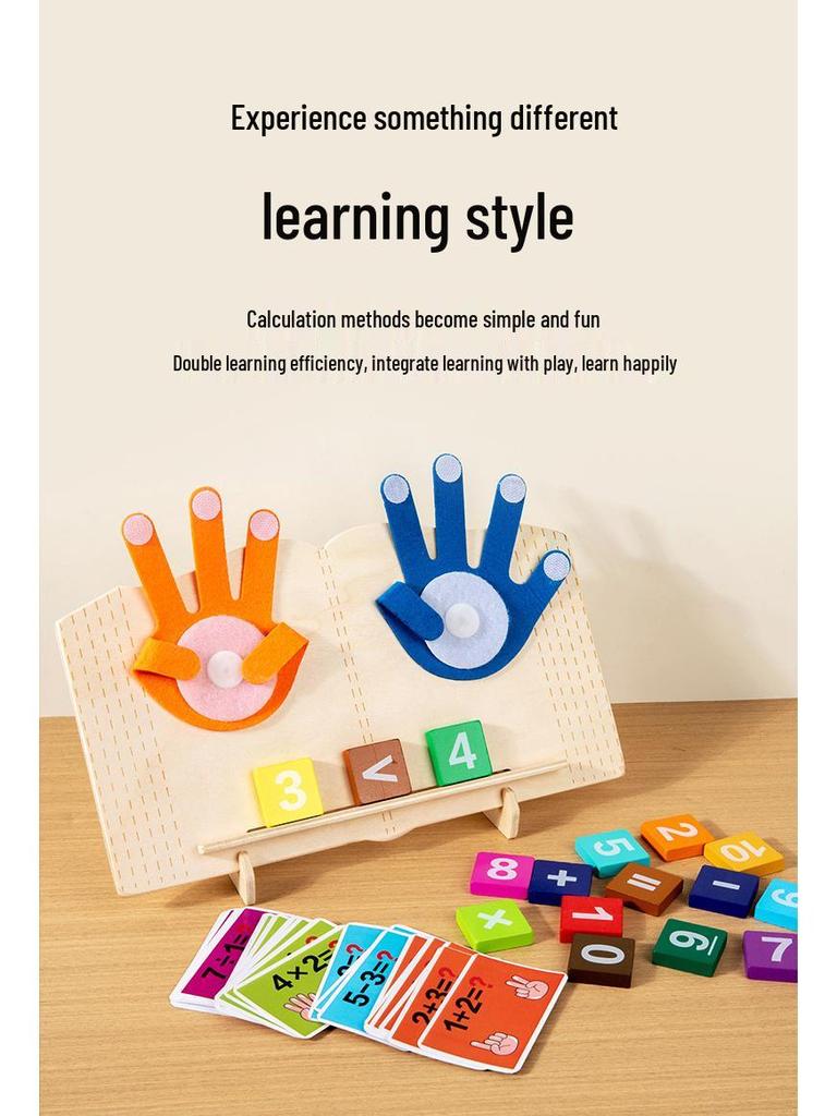 Children's Wooden Math Board: Addition & Subtraction Teaching Aid for Early Learning and Logical Thinking.