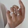 Trendy Geometric Design Copper Ring With Three Adjustable Circles For Women