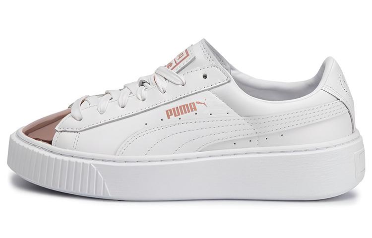 PUMA Basket Platform Metallic White Rose Gold Women s 366169-03 39