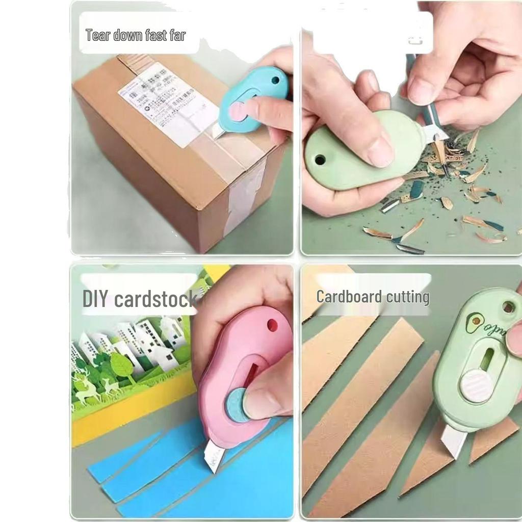 Kompaktes Universalmesser - Kleines Expressmesser, Mini-Schülermesser, Papierschneider, Brieföffner für den praktischen Gebrauch in der Tasche