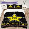Rockstar Energy Pattern Bedding uilt Set uilt Cover Pillowcase Home Decoration Birthday Gift (1 * duvet cover + 2 * pillowcase without core)133