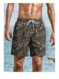 Men s beach shorts, fitness shorts, elastic waist, 3D printed graphics, breathable beach pants S